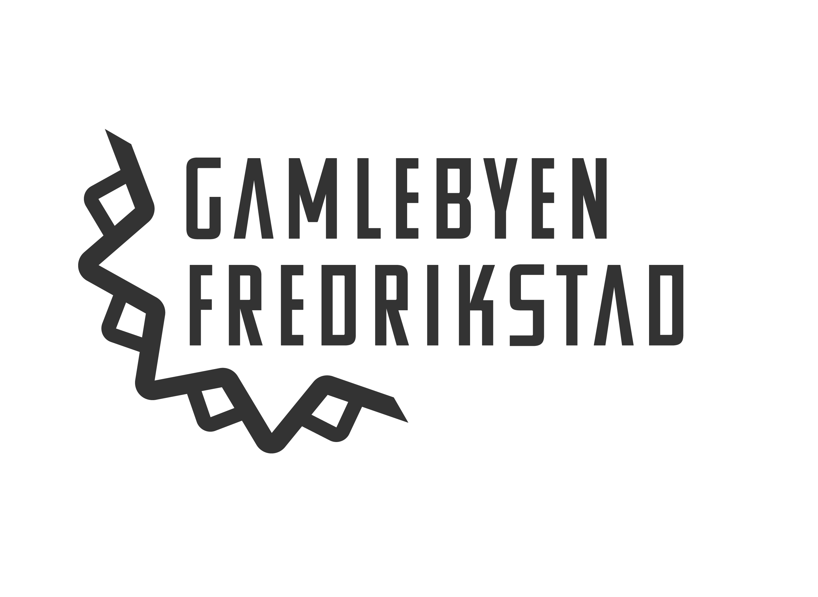 Gamlebyen Fredrikstad-logo (stjerneform med tekst)