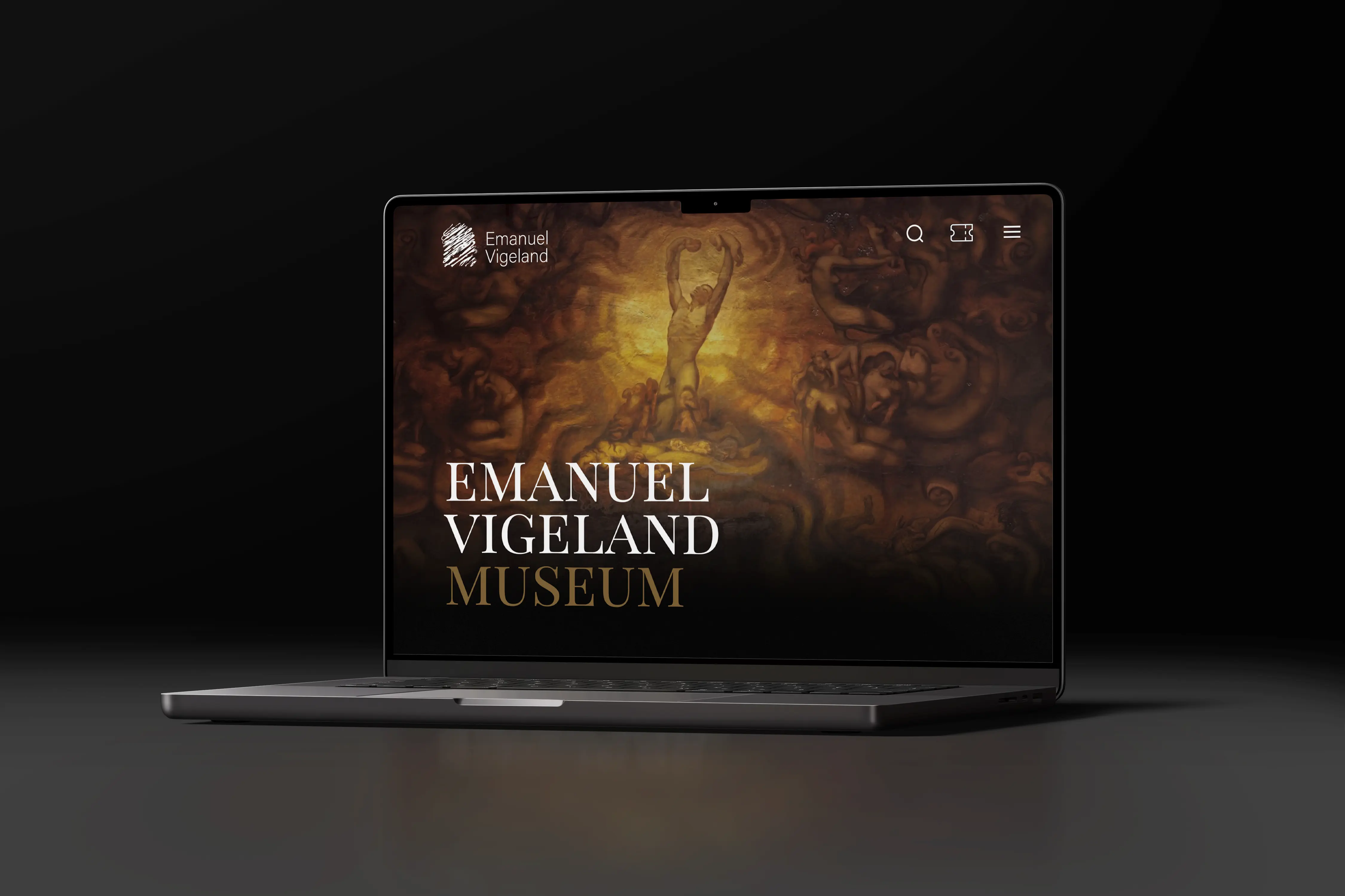 Desktop-versjon av Emanuel Vigeland-prototypen