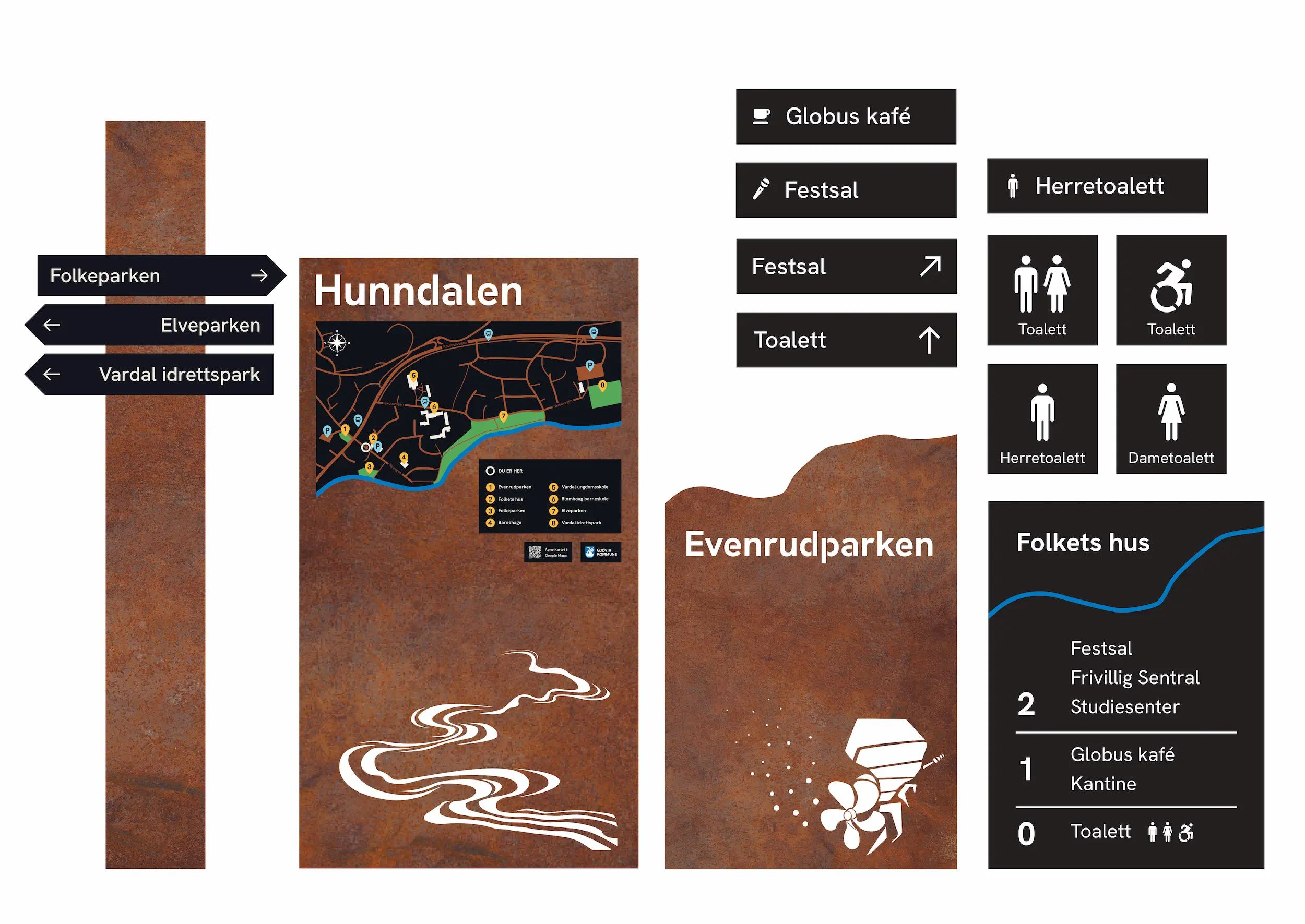 Et moodboard av den endelige løsningen