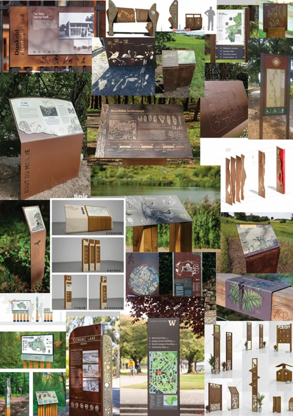 Moodboard for veifinningssystemet