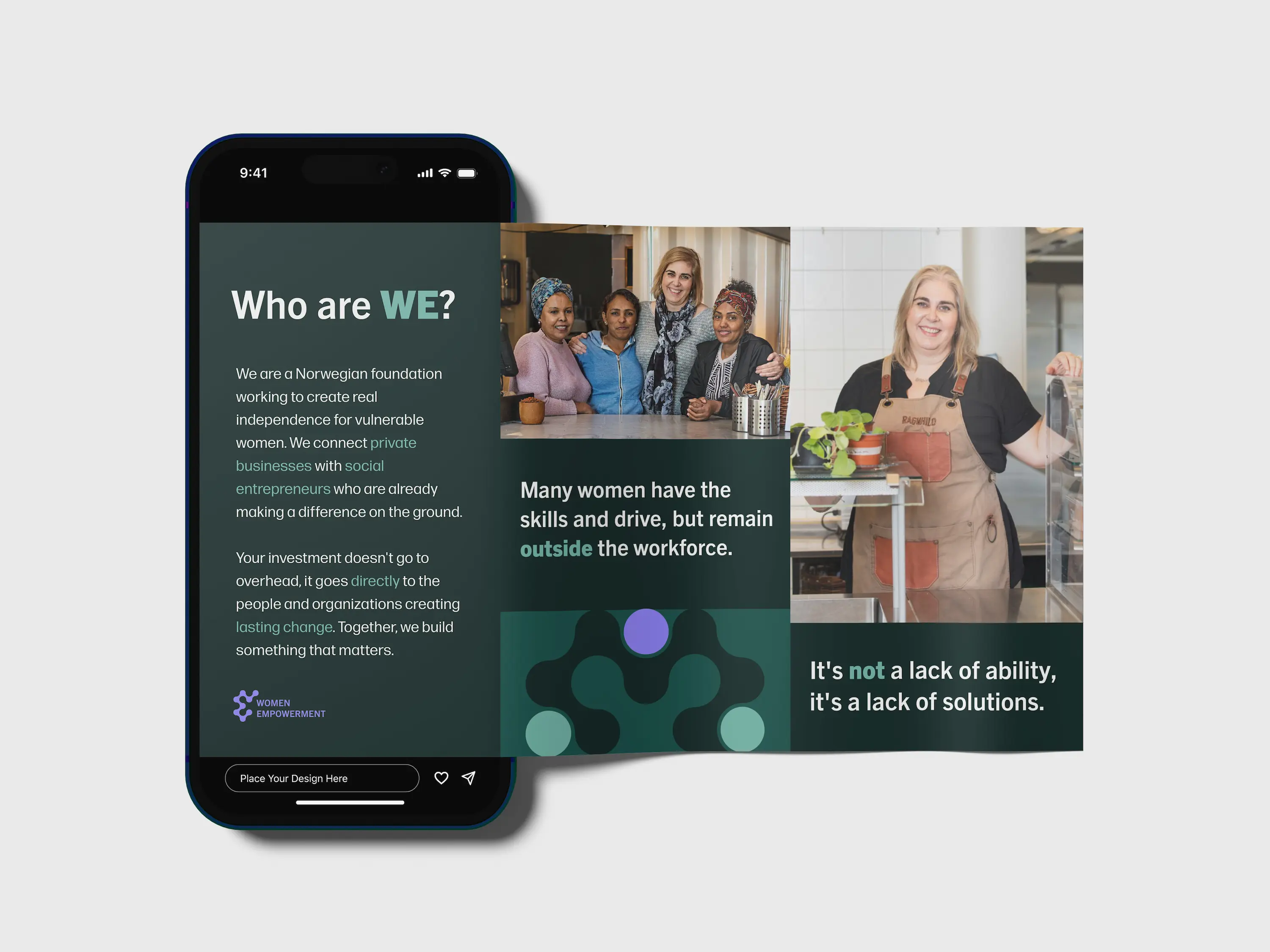 Instagram stories for Stiftelsen WE